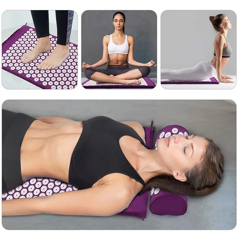 Acupressure Massage Mat and Pillow Set