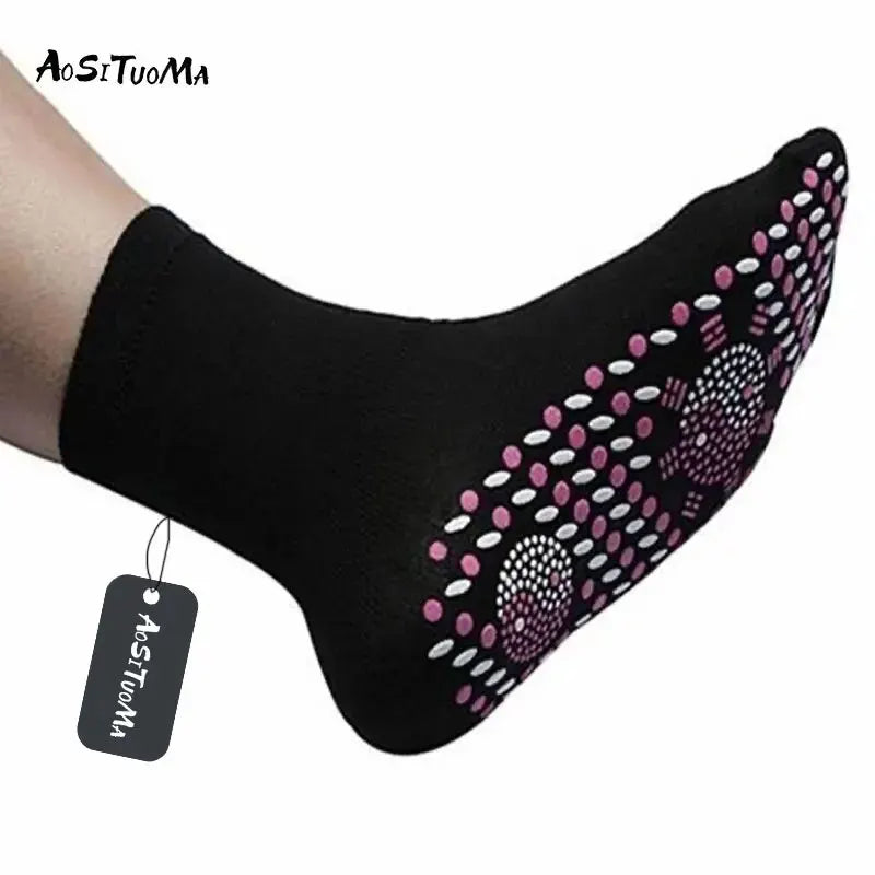 2 Pair Self-Heating Magnetic Massage Socks for Women