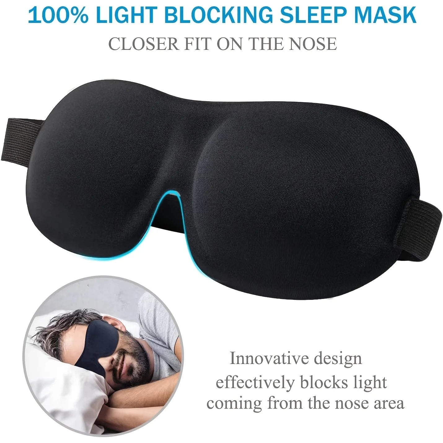 3D Contoured Sleep Mask