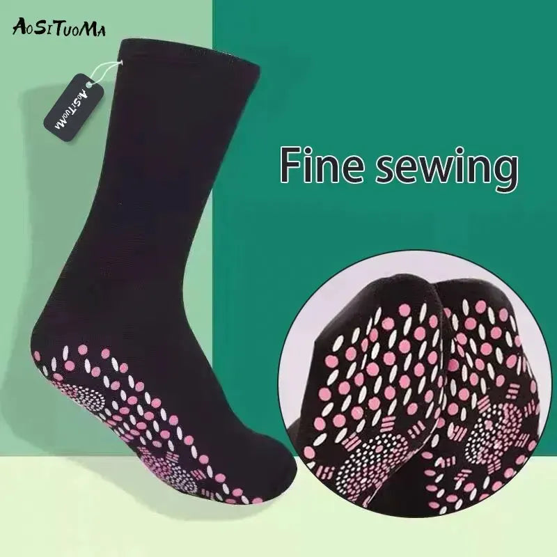 2 Pair Self-Heating Magnetic Massage Socks for Women