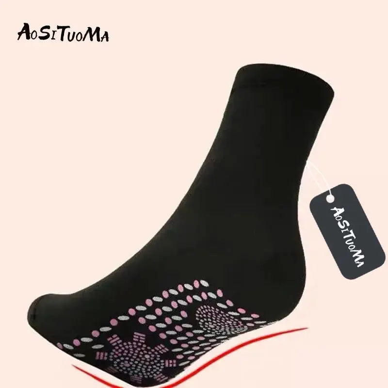 2 Pair Self-Heating Magnetic Massage Socks for Women