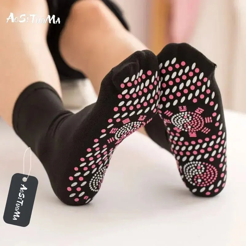 2 Pair Self-Heating Magnetic Massage Socks for Women